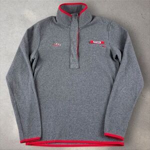 Columbia PFG Georgia Bulldogs 1/4 Snap Pullover Fleece Womens Small Gray Sweater